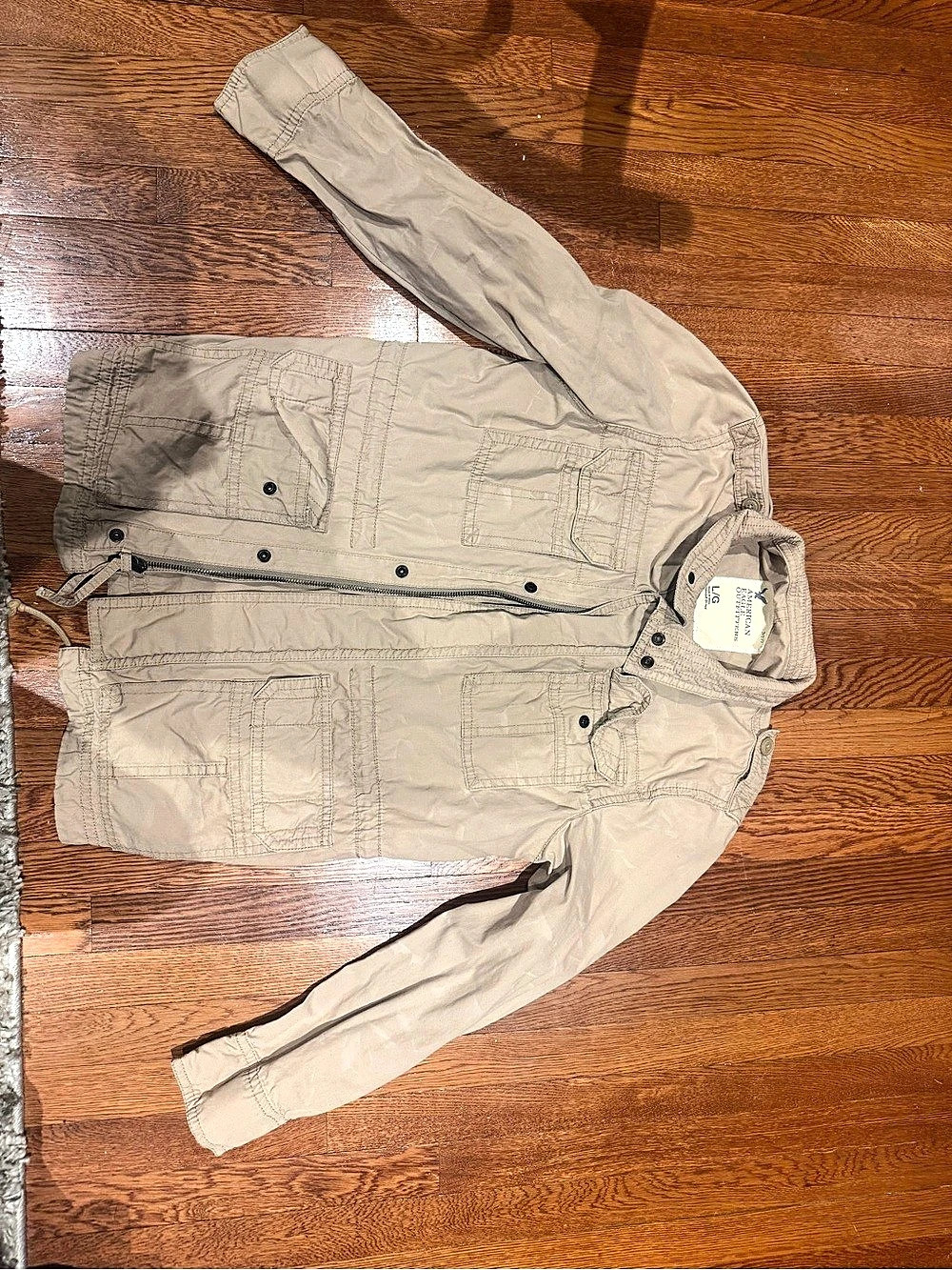 American Eagle Outfitters Men's Lightweight Jacket Beige Large